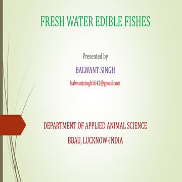 Fresh water edible fishes