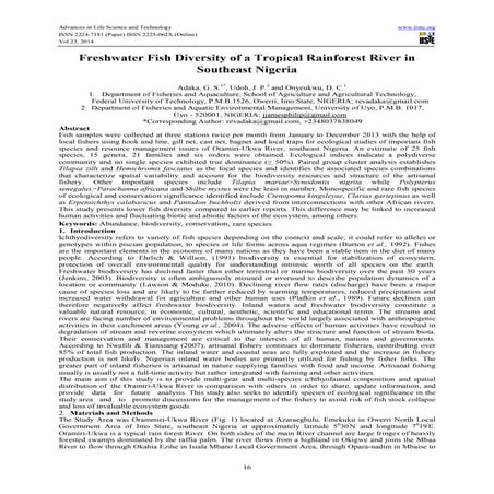 Freshwater biodiversity of Sri Lanka | DOCX