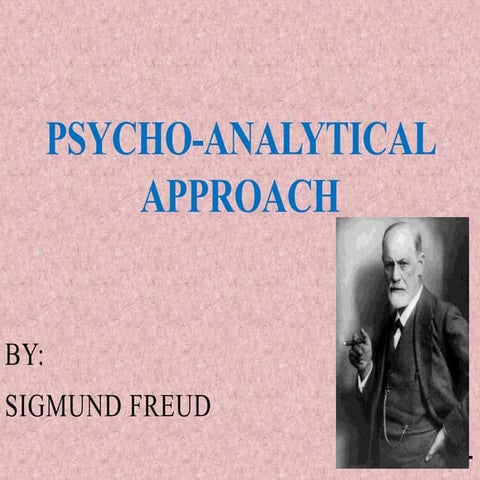 psycho-analytical approach by sigmund freud