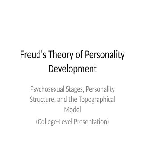 Comprehensive Overview of Freud's Personality Development Theory ...