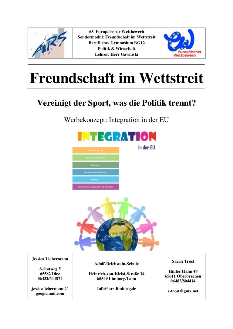 Freundschaft Im Wettstreit Verbindet Der Sport Was Die Politik Tre