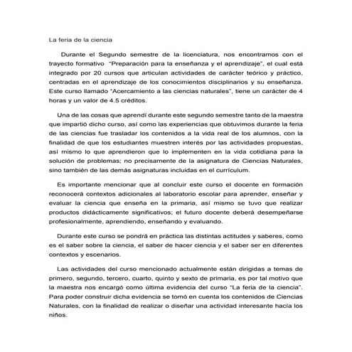 La feria de las ciencias | PDF