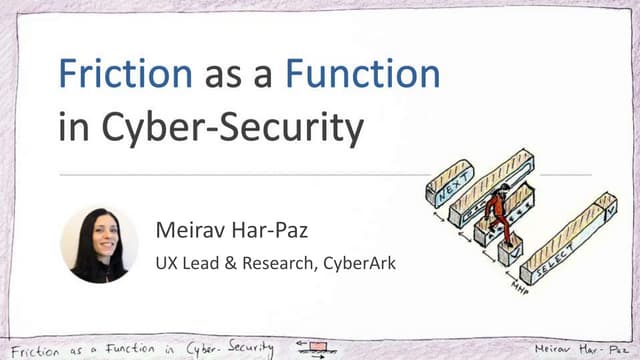 Friction as a Function in Cyber-Security - Meirav Har-Paz