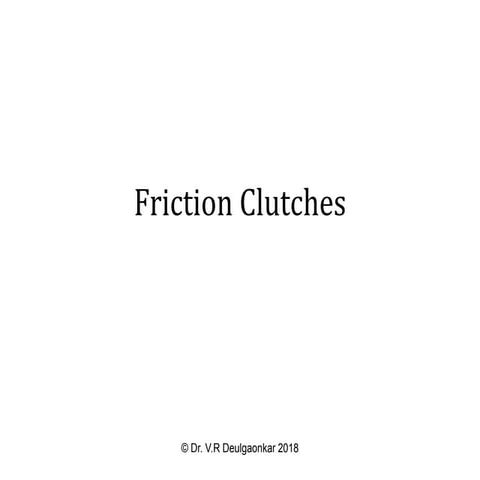 Friction clutches brakes and dynamo-meters