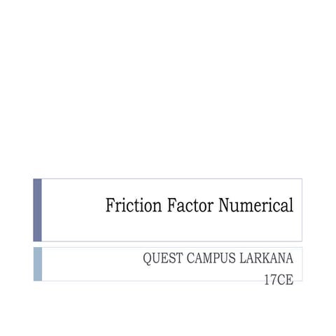 Friction factor
