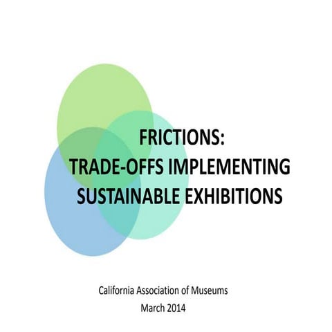 Frictions: Trade-offs Implementing Green Exhibitions