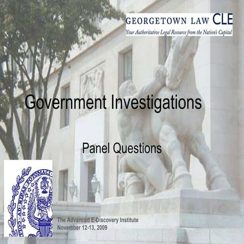 EDI 2009- Government Investigations