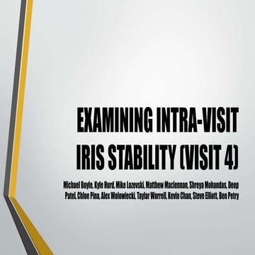 Examining Intra-Visit Iris Stability - Visit 4