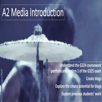 A2 OCR Media Introduction Lesson