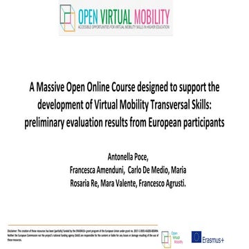 [EADTU & Open VM Webinar] A Massive Open Online Course Designed to Support th...