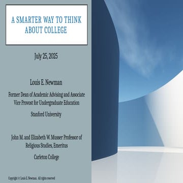 A Smarter Way to Think About Choosing a College