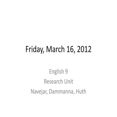 Friday, march 17, 2012