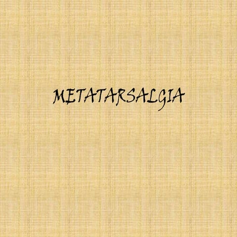 Frieberg’s metatarsalgia