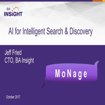 AI for Intelligent Search & Discovery
