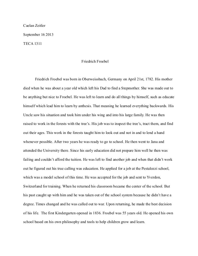 Froebel journal picture