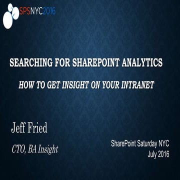 Searching for SharePoint Analytics
