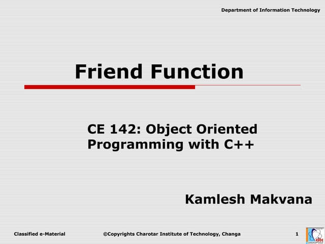Friend function