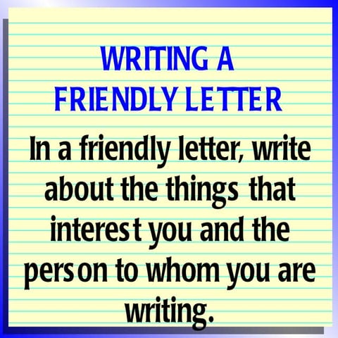 Friendly letter