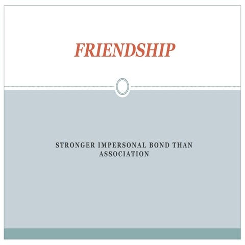 Friendship | PPTX
