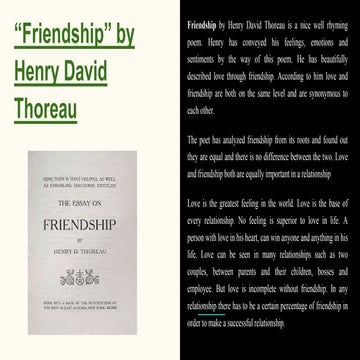 “Friendship” by Henry David Thoreau.pptx