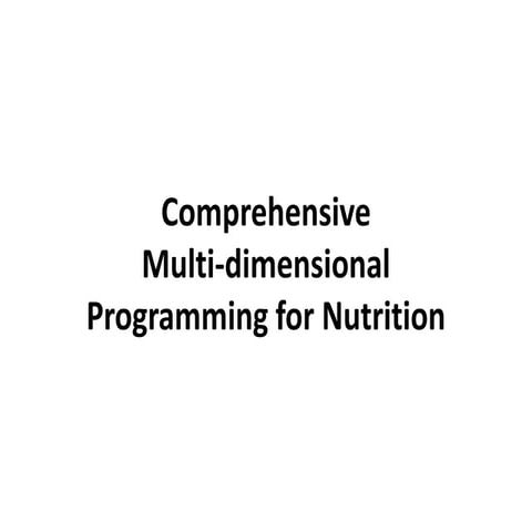 Comprehensive Multi-Dimensional Programming for Nutrition Introduction