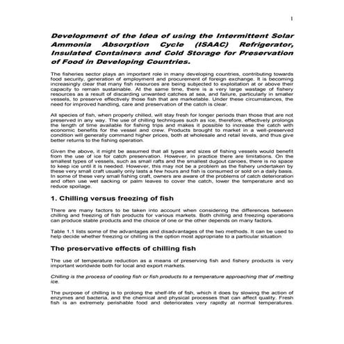 Development of the Idea of using the Intermittent Solar Ammonia Absorption Cy...