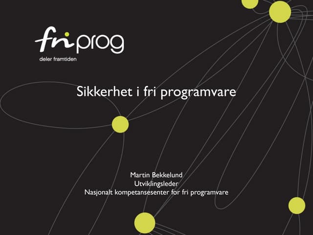 Sikkerhet i fri programvare
