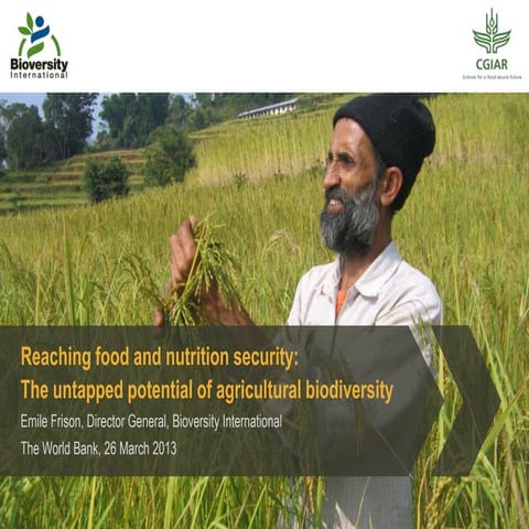 Reaching food and nutrition security: 