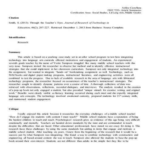 Frit 7235  castellana article summaries