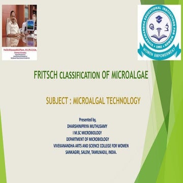 Fritsch classification of microalgae.pptx