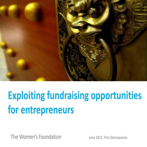 Exploiting Fundraising Opportunities For Entrepreneurs