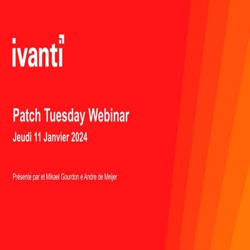 2024 Janvier Patch Tuesday