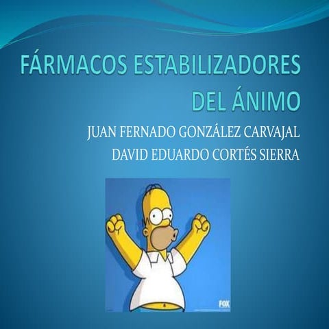 FáRmacos Estabilizadores Del áNimo