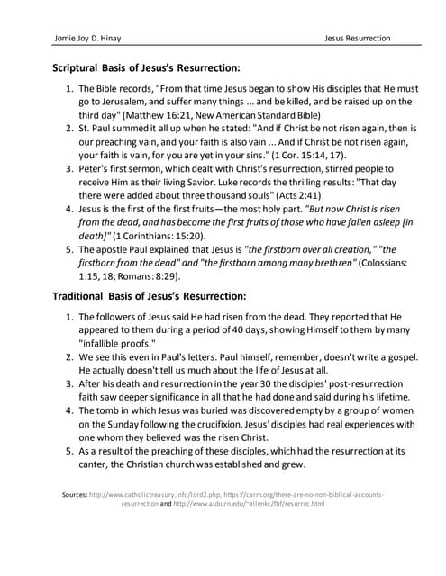 The Resurrection Of Jesus Christ | PPTX