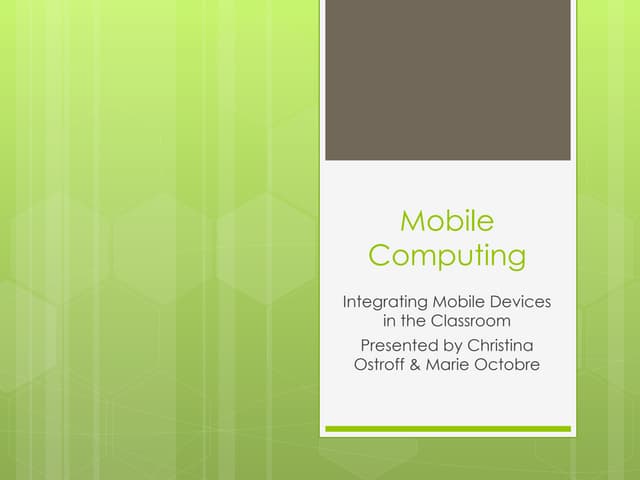 FRN - Faculty Resource Network Mobile Computing 2011 PPT Revised June 2012