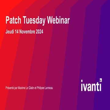 Français Patch Tuesday - Novembre