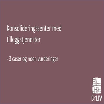 insam as - konsolideringstjenester