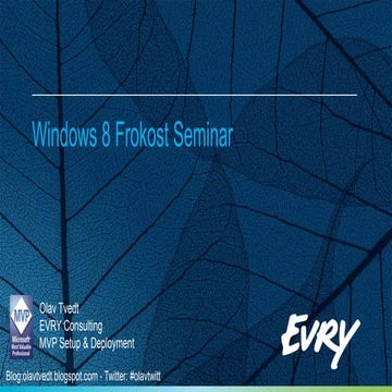 Frokost seminar   windows 8 februar 2013
