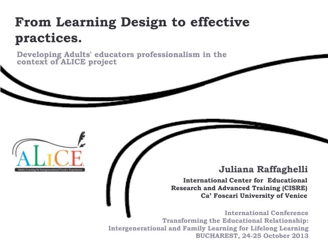 From learning design to effective practices | PPT