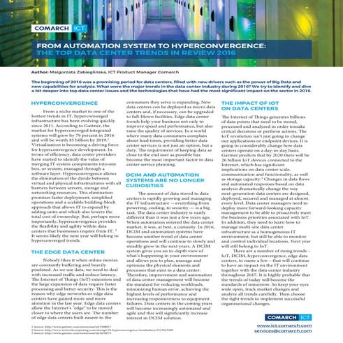 From Automation System to Hyperconvergence - The Top Data Center Trends in Re...