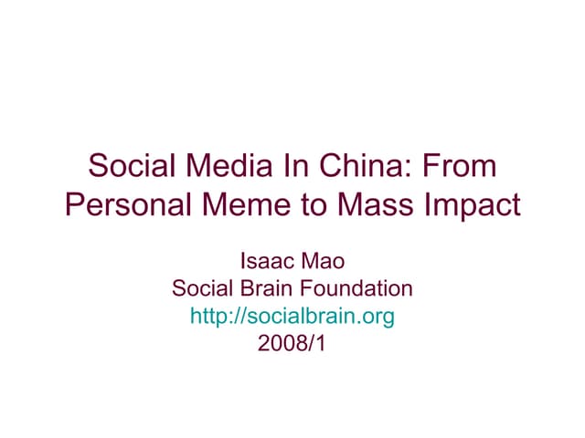 From Meme To Social Fabric