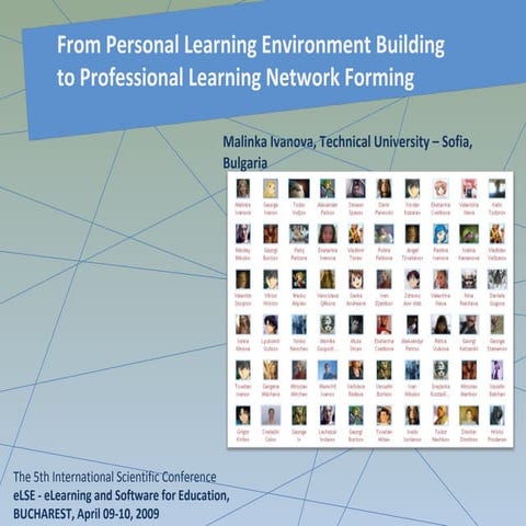 from PLE to Professional Learning Networks