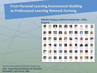 from PLE to Professional Learning Networks