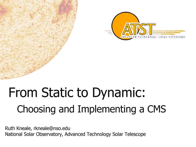 From Static To Dynamic