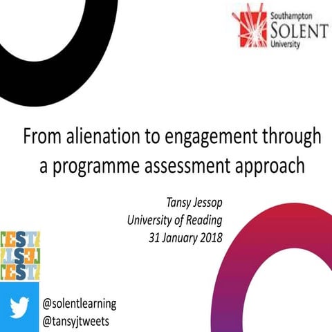 From alienation to engagement through a programme assessment approach