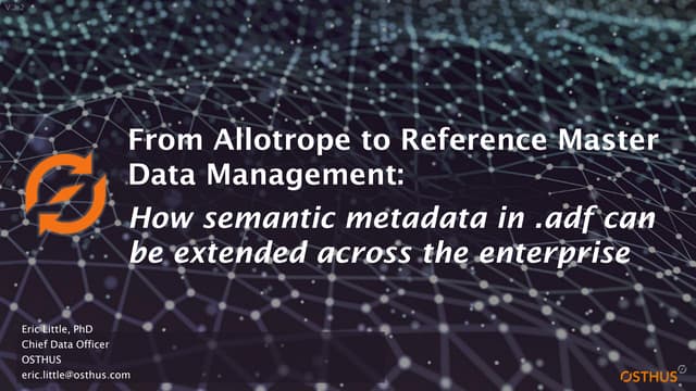 From allotrope to reference master data management 