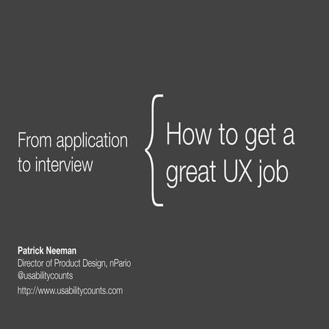General Assembly - How To Get A Great UX Job