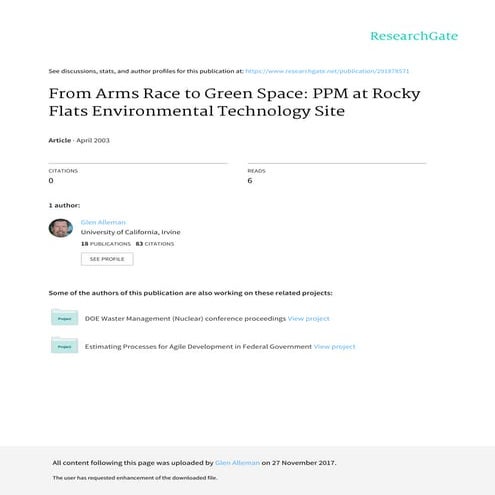 From arms race to green space