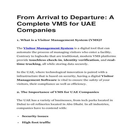 From Arrival to Departure A Complete VMS for UAE Companies.docx