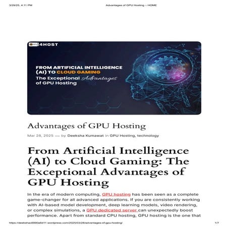 From Artificial Intelligence (AI) to Cloud Gaming The Exceptional Advantages ...